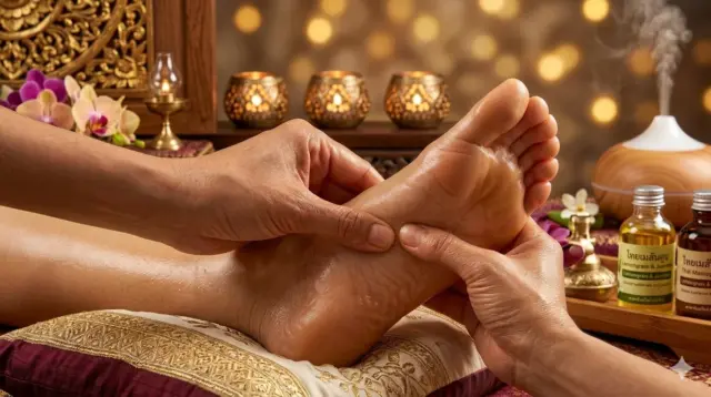 Foot relaxing massage